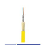 2 Strand Armored Fiber Optic Cable Singlemode G657A2 LSZH Jacket Yellow