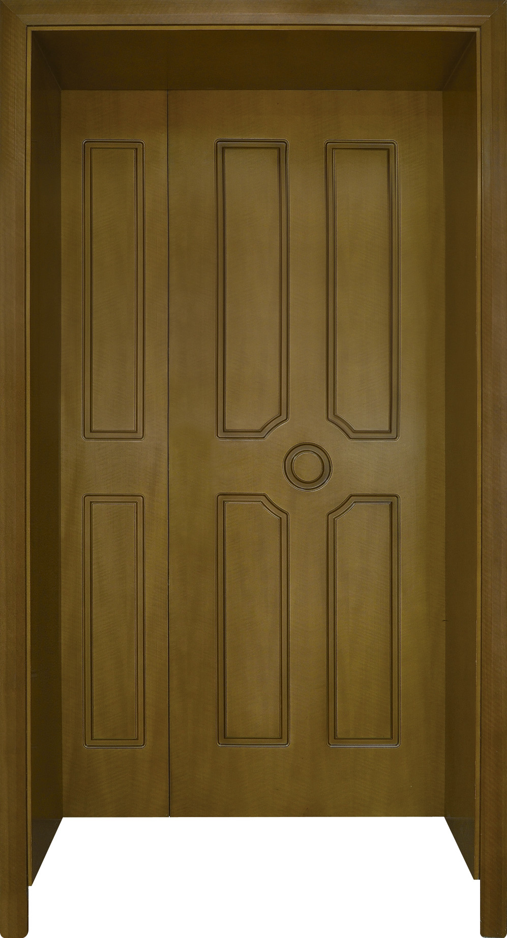 Hotel Interior Solid 2 Hours Fire Rated Wood Doors 1.2mm Thickness