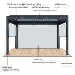 Aluminum Alloy Electric Louver Turning Pavilion Outdoor Pavilion With Stylish