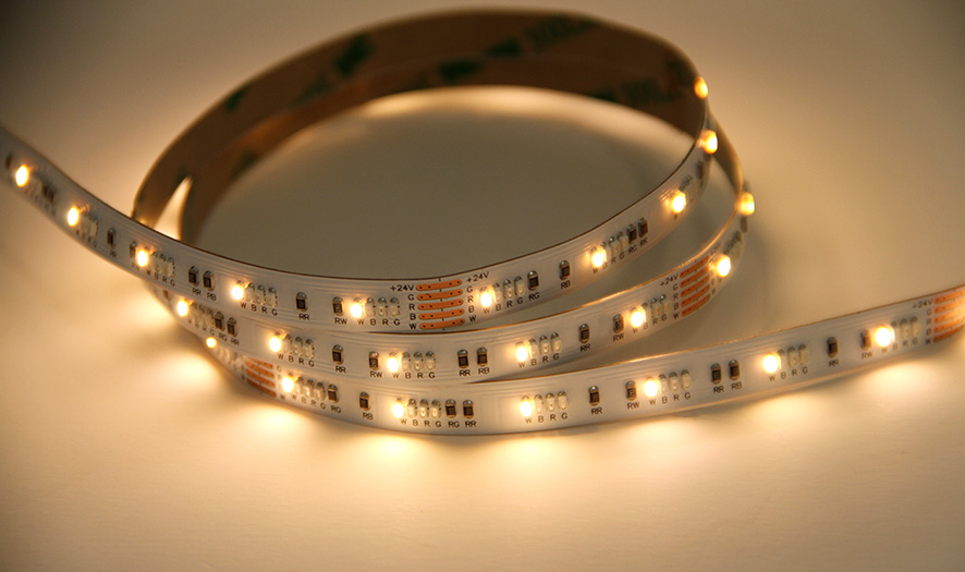 Super Bright 2216 LED Strip Narrow 240leds/M SMD2110 CRI95 2200K RGB+W CCT 1800K Flexible