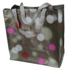 Waterpaint Dots PP Woven Reusable Carrier Bags Big Capacity , Nylon Tape Handle