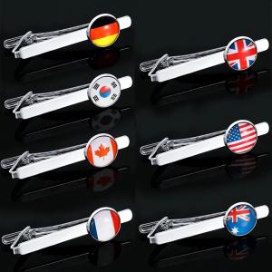 Quality Men Tie Bar Pin 287 Country Flag Design Personalized Tie Clip With Customized Logo wholesale