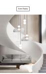 Glass Pendant Light Post-modern Pendant Lamp Bedside Living Room stairwell