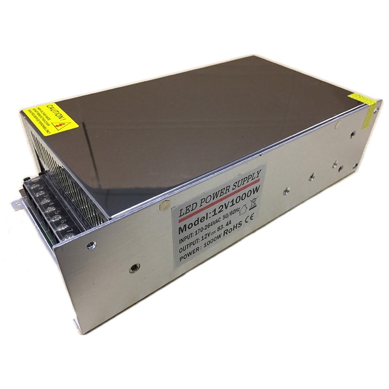 12v 1000w Indoor power supply IP20 Transformer Adapter for LED Light