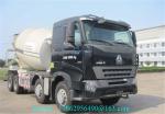 8×4 371 HP Euro II Cement Mixing Equipment , Truck Mounted Concrete Mixer With