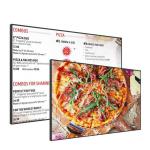 Restaurant Electronic Digital Signage 49 Inch Hanging Wall Mounted Digital