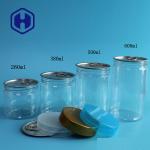 300# 380ml Dried Jerky Fruits PET Plastic Can With Screw Lid 96mm Height