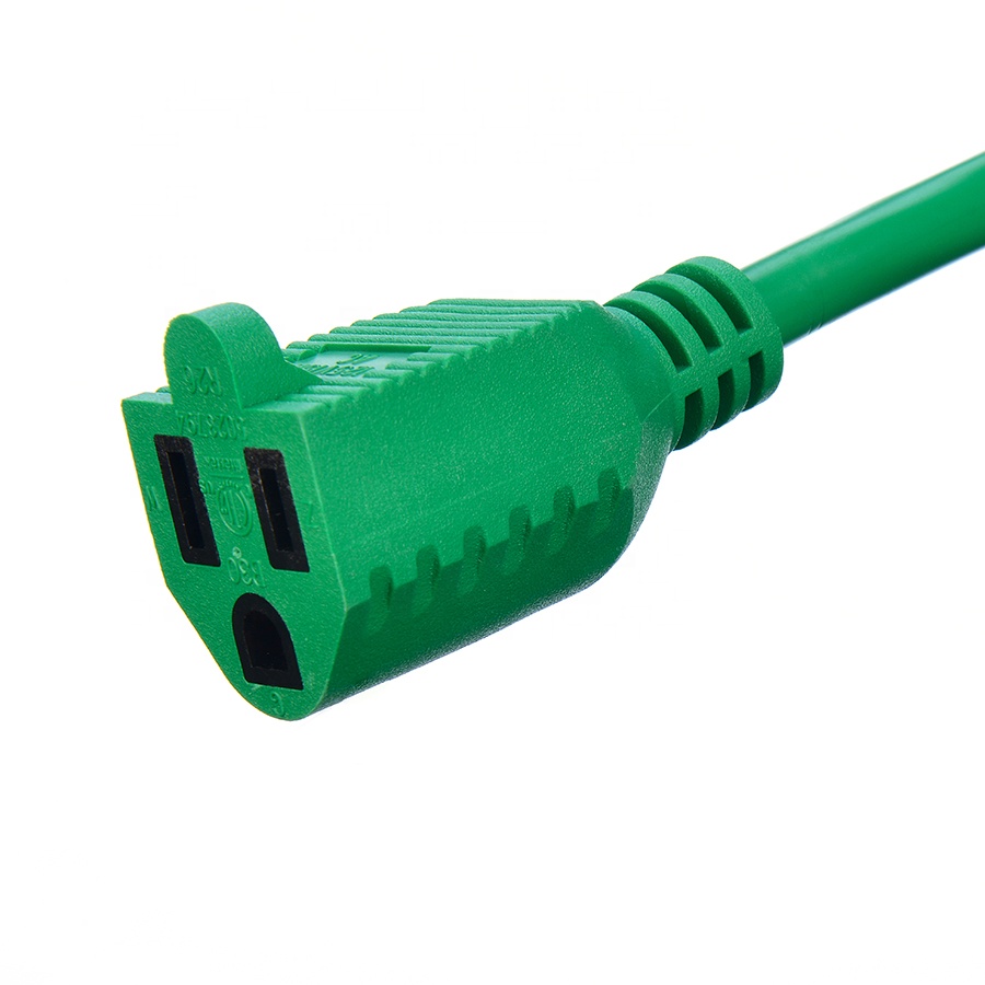 10FT 16/3 Indoor Outdoor Waterproof 3 Prong Flexblie SJTW Weatherproof 13AMP 1625W 16AWG Heavy Duty Electric RV Extension Cord