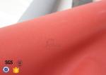 Red Silicone Coated High Silica Fiberglass Fire Blanket 22oz 0.7mm Break Twill