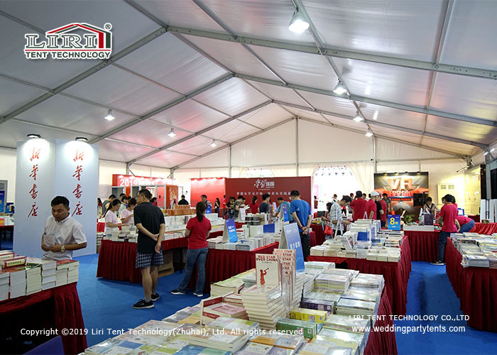20x60m Outdoor Exhibition Tents For Book Shop White PVC Roof Cover