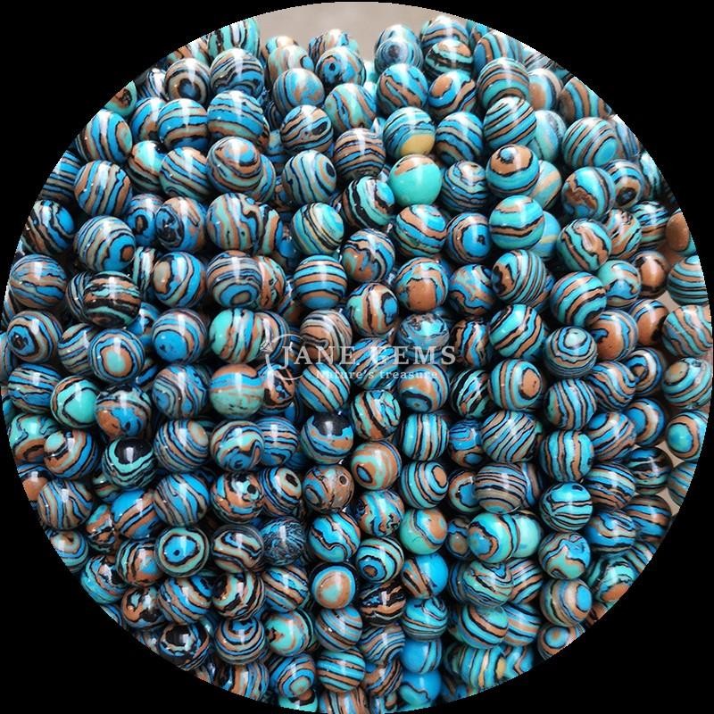 Gemstone Bead Various Synthetic Color Malachite Beads for DIY Jewelry Making