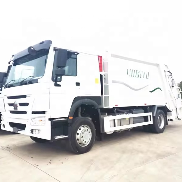 HOWO 15m3 Refuse Garbage Compactor Truck , Waste Compactor Vehicle Euro 3