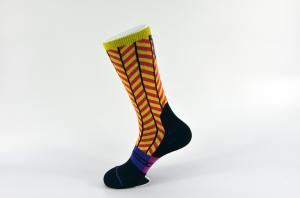 Quality Blue / Black Elastane Athletic Basketball Socks With Anti Foul Breathbale Material wholesale