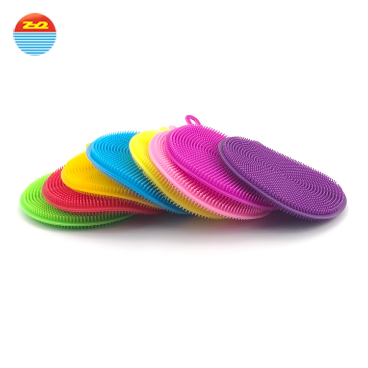 as seen on tv 2018 Durable Eco-friendly Soft Silicone household items Cleaning Brush sponge