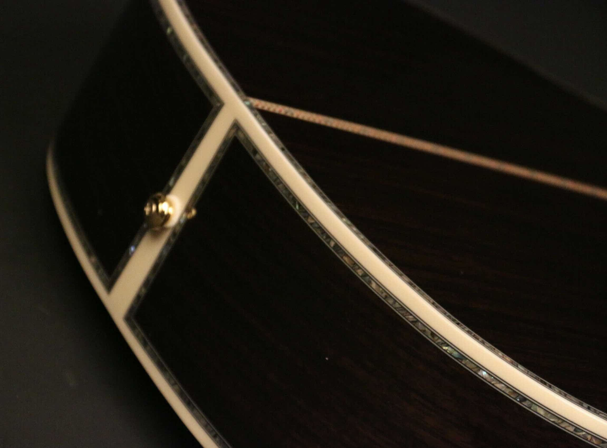 Custom Full Solid Wood Handmade Acoustic Guitar India Rosewood Real Abalone Binding