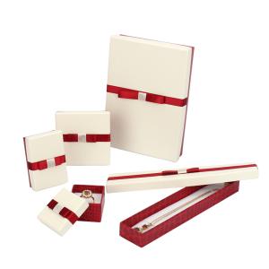 Quality Luxury Packing Fancy Jewelry Box With Bowknot Customized PU Leather wholesale