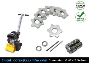 Edco CPM-8 CPM-10 Concrete Floor Planer Scarifier Parts 6Pt Tungsten Carbide Tipped Cutters Flails