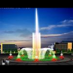 High Spray Dry Floor Fountains RGB Underwater Light