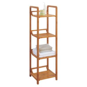 China Multipurpose Bamboo Bathroom Supplies 3 Tier Wooden Bamboo Bathroom Towel Shelf on sale