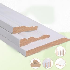 Quality Apartment Skirting Primed Wood Boards MDF Substrate Moisture Proof wholesale