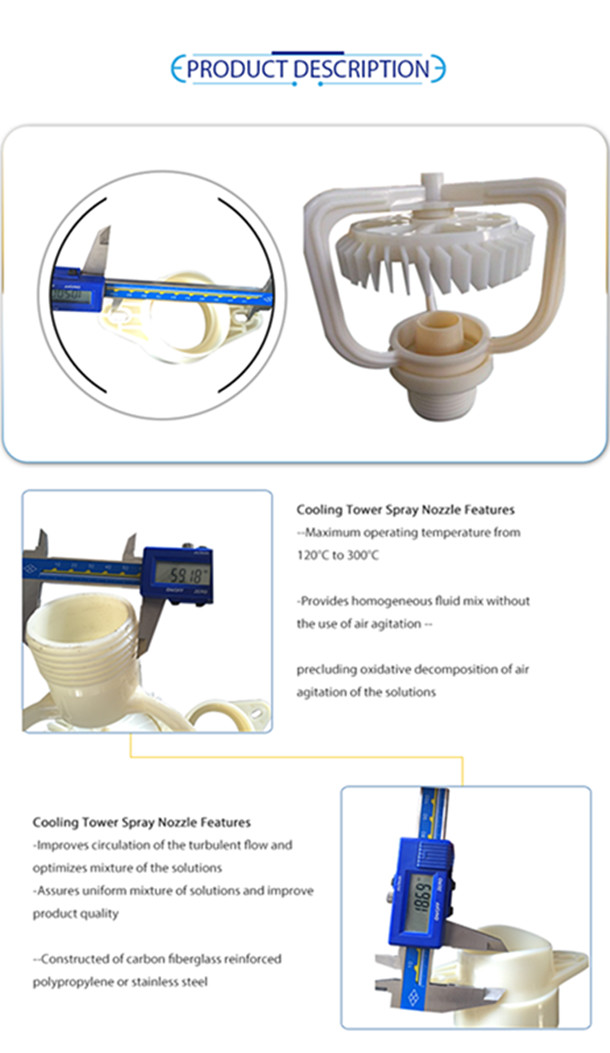 Counterflow Spray Nozzle ABS Cooling Tower Water Spray Nozzles