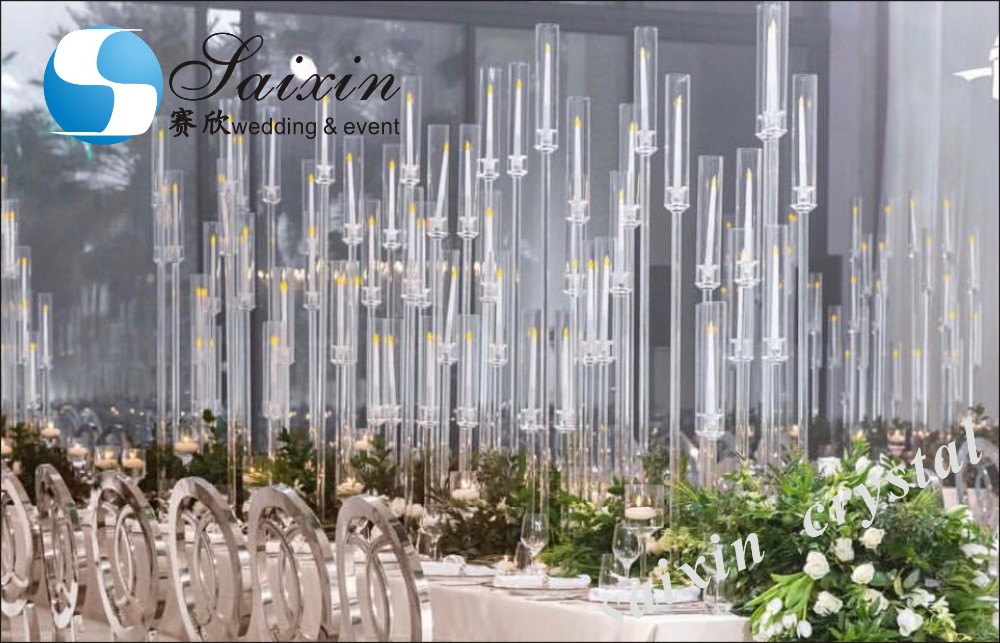 Christmas Wedding Stage Birthday Decoration Backdrop Acrylic Square Pillars Home