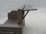 Outdoor Pool Rattan Expansion Daybed , Resin Wicker Furniture