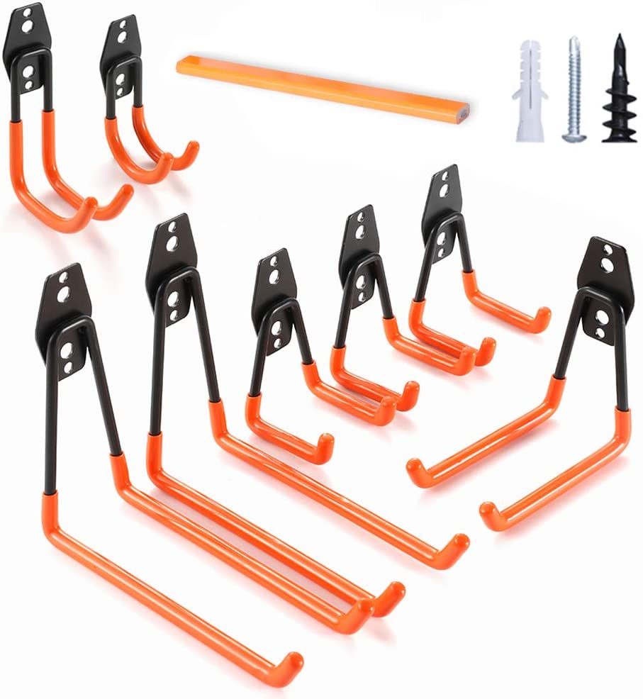 Wall Mount Heavy Duty Tool Rack for Organizing Power Tools and Bulk Items in Your Garage