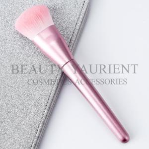 Quality Big Fiber Foundation Makeup Brush Pearl Pink Aluminum Ferrule 85g wholesale