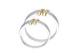 Customized Love Theme OEM 8g Anniversary Couple Rings