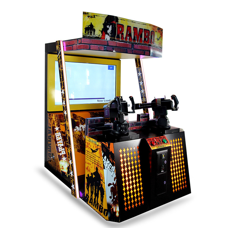 First Blood Rambo Adventure Gun Shooting Arcade Machine Coin Pusher Type