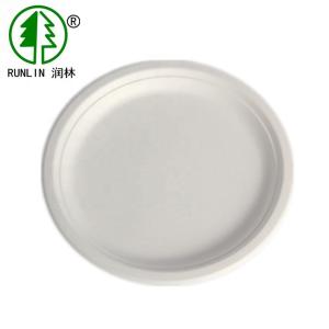 Quality Biodegradable 6 Inch Round White Dinner Bagasse Disposable Plate wholesale