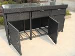 Aluminum Frame And Resin Wicker Bar Set Bar Table For Indoor