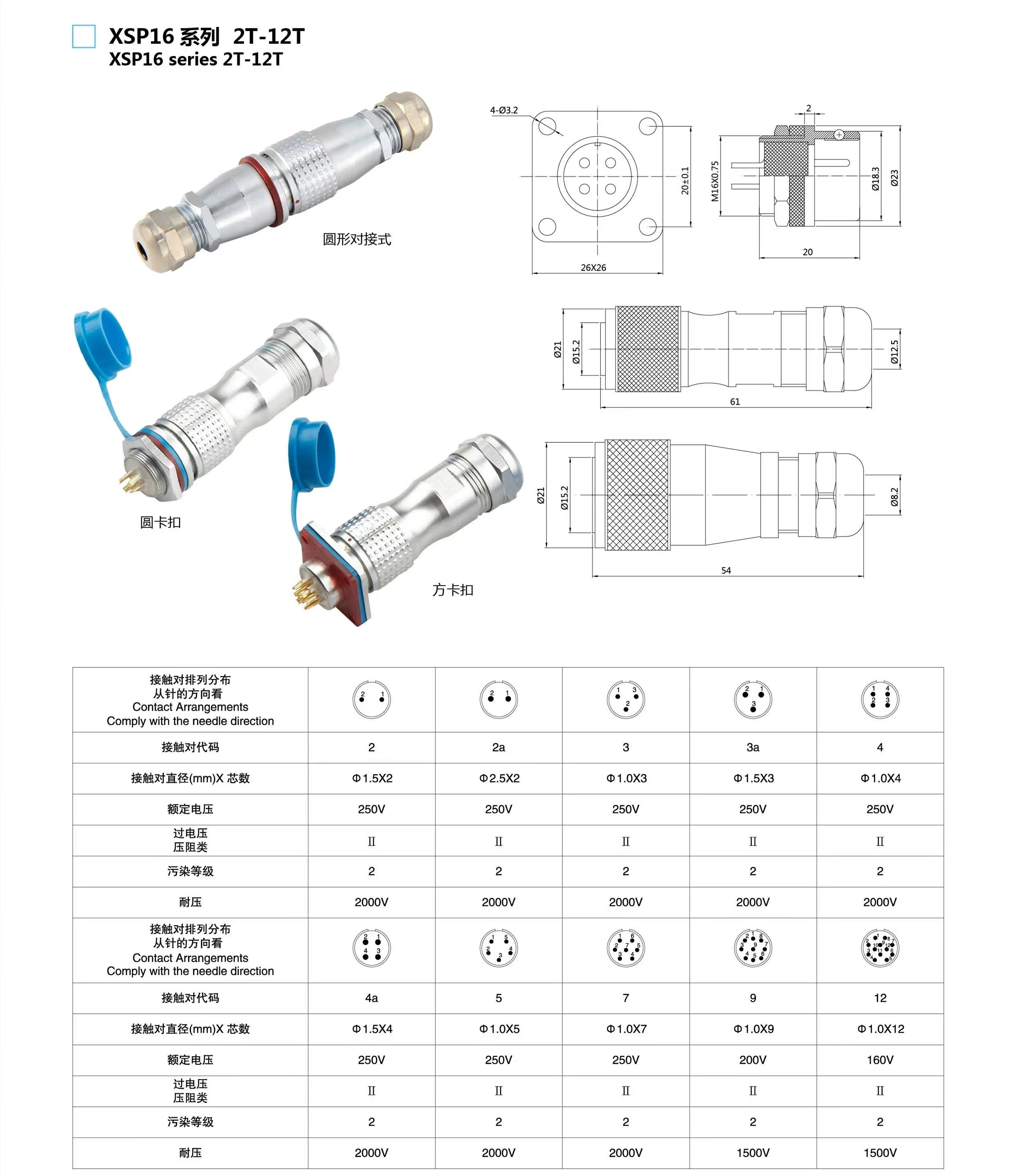Circular Servo Motor Connectors M10 12 18 16 2pin 3pin 4pin 5pin 7pin 9pin 12pin