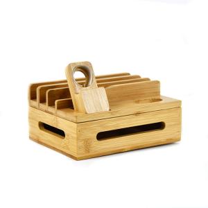 Quality Bamboo Wooden Charging Station Stand Customized wholesale