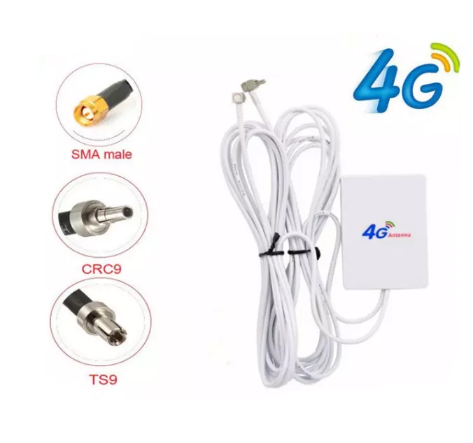 Dual Band 1600-2700 mhz Long Range Signal Amplifier with External Patch Panel Antenna