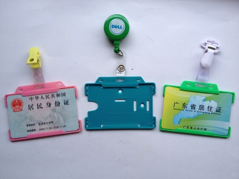 Personalised Plastic Name Tag Holders , Yoyo Badge Holder With BSCI