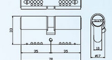 European Profile Cylinder Locks With Tri Line Sealing Pins ODM Service