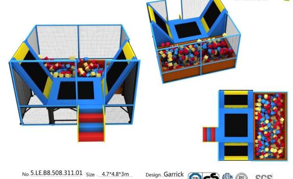 Chinese New Design Kids&Adults Indoor Funny Trampoline Park/ 22M2 Trampolione/