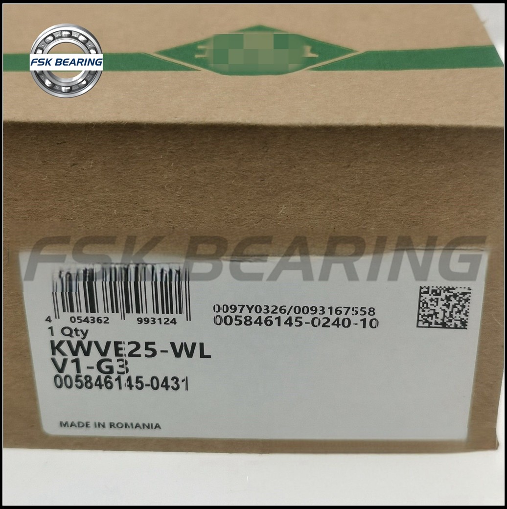 Four Row KWVE25-WL-V1-G3 KWVE25WLG3V1 Linear Guide Carriage Bearing ID 69mm OD 120mm