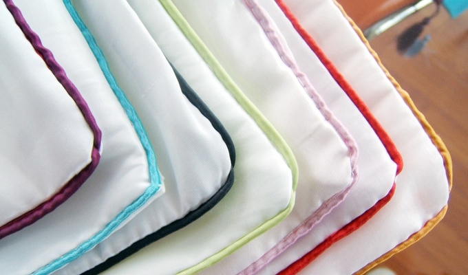 Colored Edge Oxford Cloth Sublimation Pillow Case For Custom Photo Printing