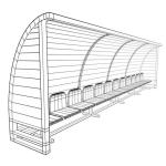 15 Seats Durable Outdoor Stadium Seating With Galvanized Steel Tube Material