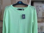82% Cotton 18% Polyamide Ladies Pullover Sweater Loose Knitted