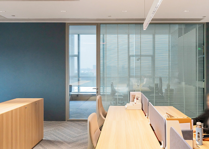 Premium Partition Wall System Double Glass With Blinds Innovation Meets Elegance