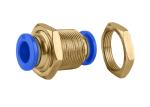PM Straight Pneumatic One Touch Bulkhead Union Air Fitting Push Quick Connect