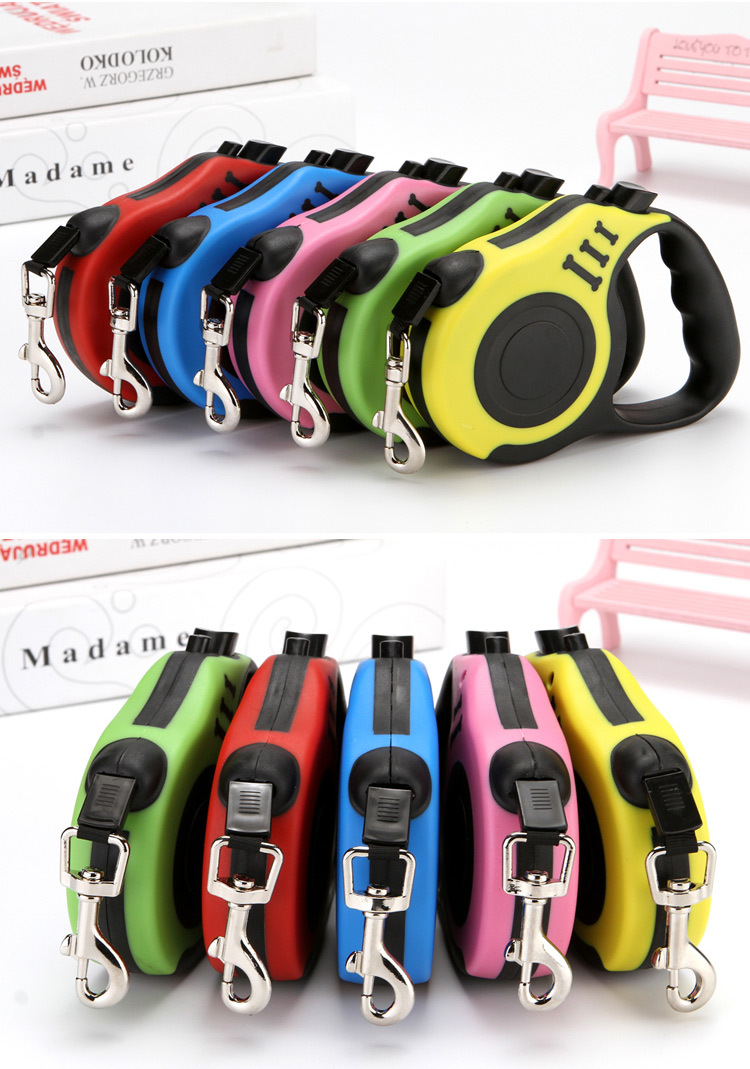 Plastic Material Auto Dog Leash Pet Accessory Retractable Dog Lead
