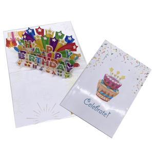 Quality Musical LED 3D Happy Birthday Cards Pop-Up Accepted OEM Service wholesale