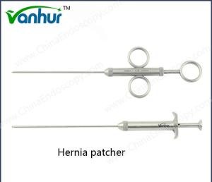 Quality Acceptable OEM Steel Laparoscopic Closure Manipulator Hernia Patcher for Country Markets wholesale