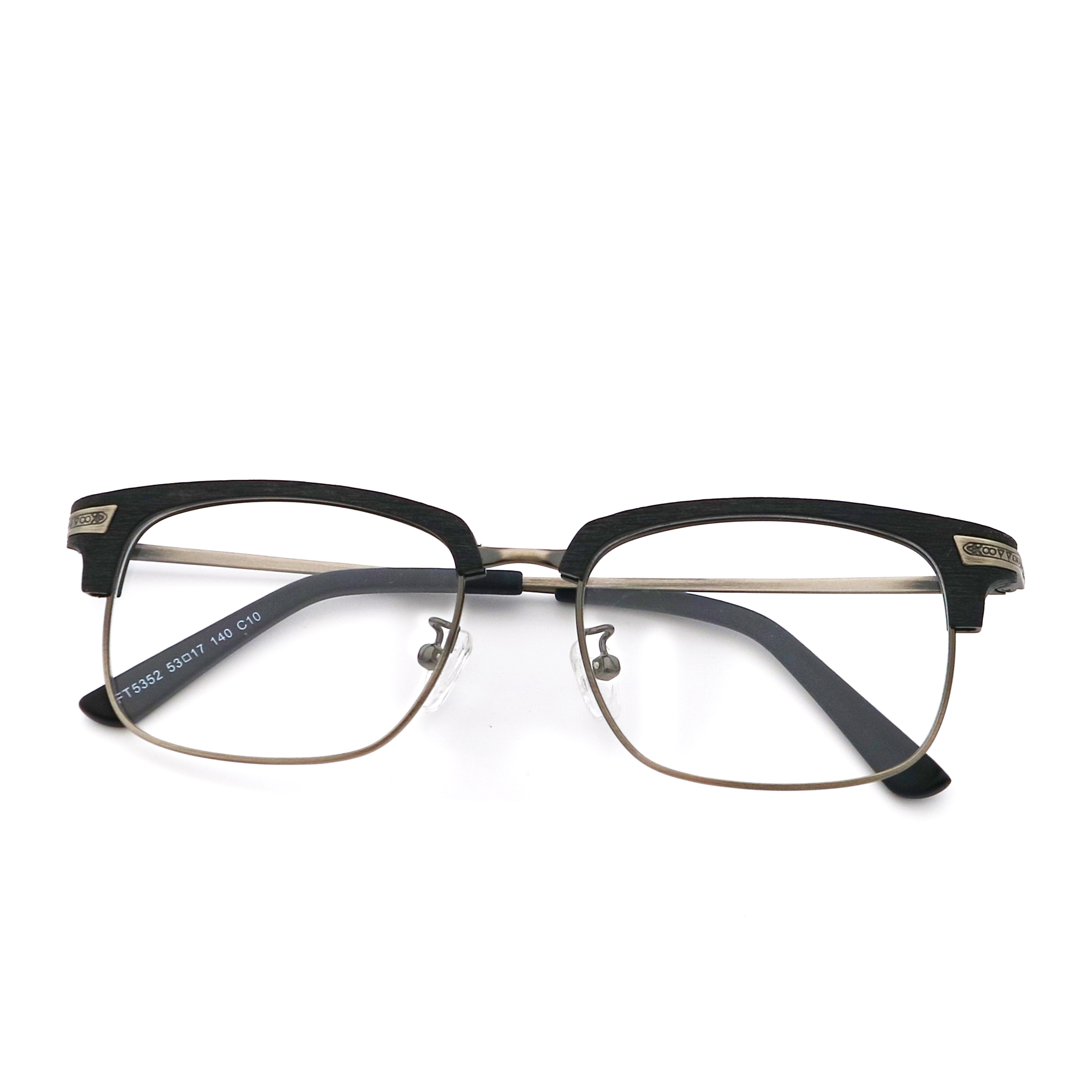 Imitation Wood Vintage Compound Color Acetate Glasses Frames MR 5352