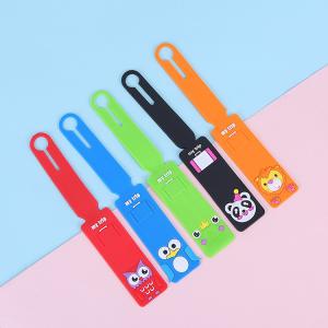 Quality Flexible Bright Silicone Luggage Tags For Travel Easy To Suitcase Tags With Name Cards wholesale